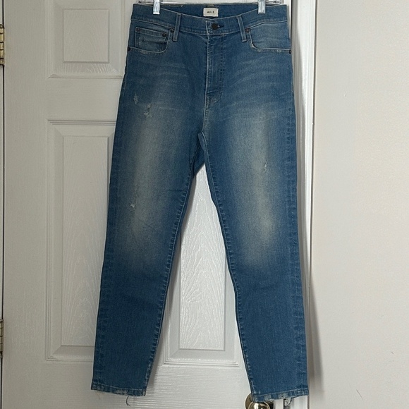 Able Denim - ABLE The High Rise Jeans Medium Wash Size 29 Distressed Ankle Vintage Wash